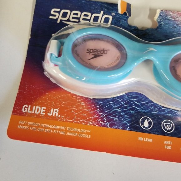Speedo Glide Jr. Junior Swimming Goggles Baby Blue - Picture 2 of 13